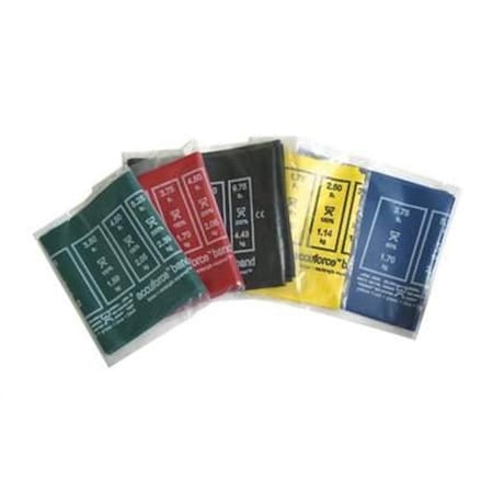 Cando International Cando 10-5943 AccuForce Premium Exercise Band - Dispener Box of 40 - 4ft Ready to Use - Green - Medium 1476950